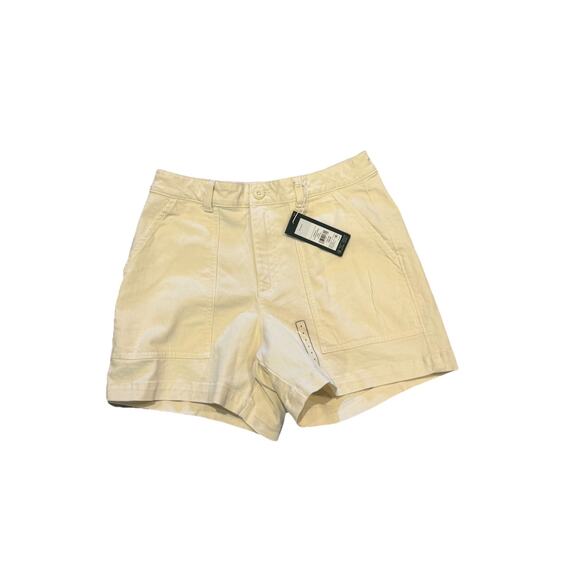 Alpine Design Pants - Alpine Design Women’s W Mixed Fabric Shorts Size 4 Off-White High Rise 5” Inseam